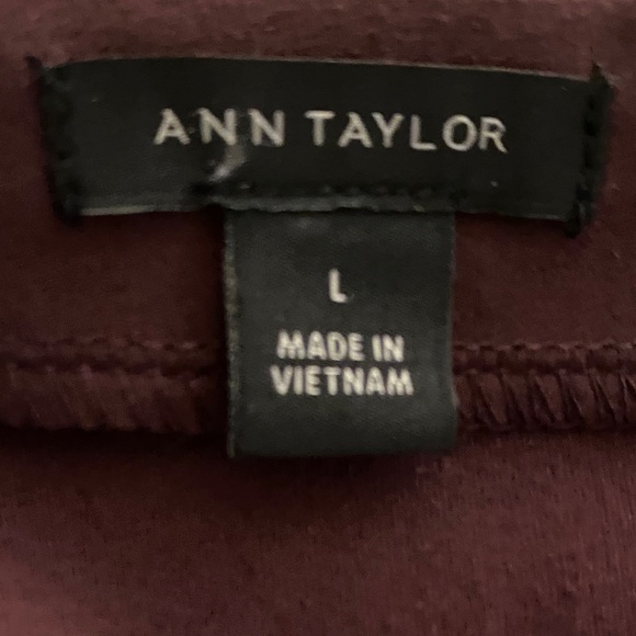 NWOT Ann Taylor wrap style dress - color is maroon - Picture 5 of 5